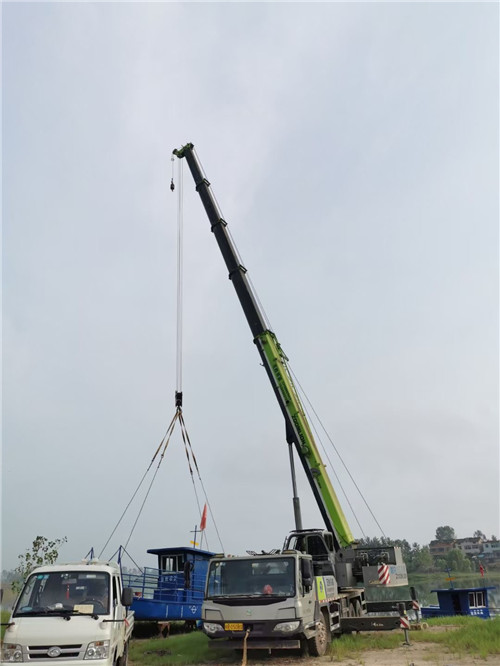 麦盖提县桥梁建设吊装案例